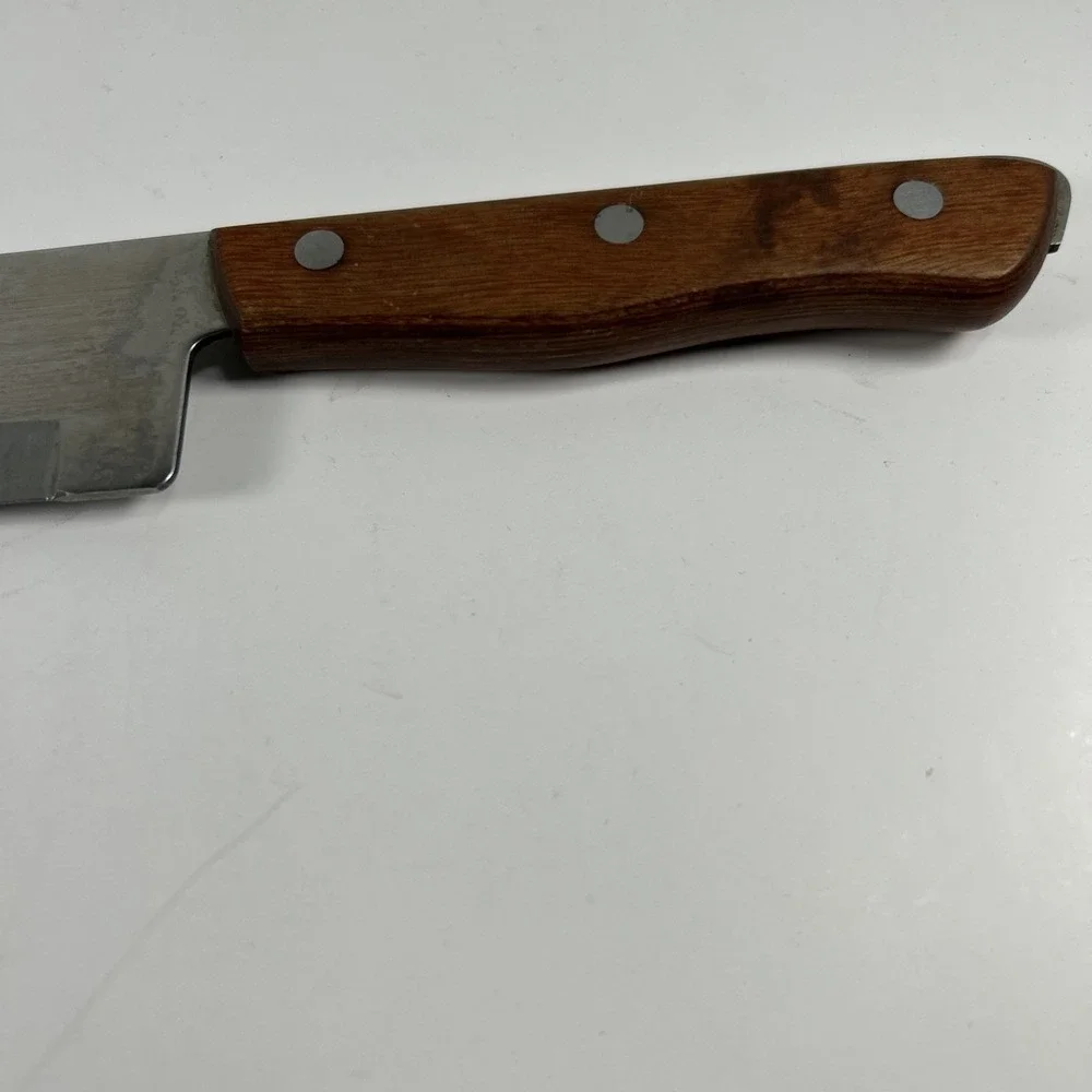 Vintage Maxamedge Butcher Knife‎ Kitchen Wooden Handle